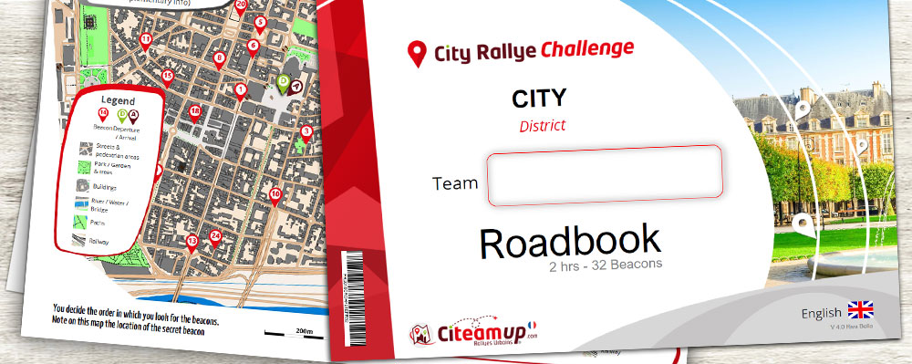 City Rallye Challenge - Roadbook - up to 32 participants