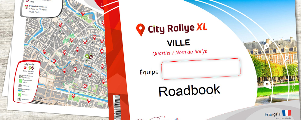 City Rallye Challenge - Roadbook - une activité à réaliser jusqu'à 32 personnes
