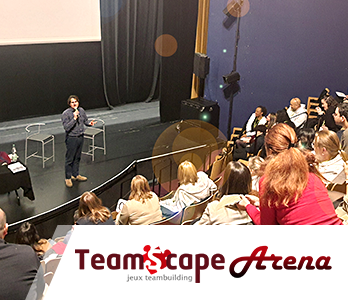 TeamScape Arena : Activité de cohésion teambuilding intégration en intérieur basée sur des jeux ludiques favorisant la communication, la stratégie et lexpression orale et corporelle